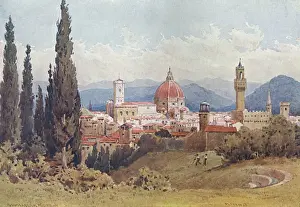 Historic Florentine Architecture Imprime: Florence / Distant View