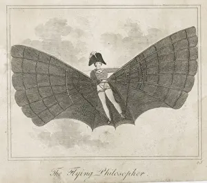 Historical Fantasy Art Imprime: The Flying Man