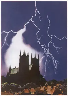 Stormy Weather Art Imprime: Forked Lightning