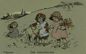 Hand Coloured Postcards Imprime: The foundling