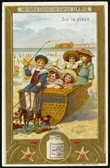 Children At Play Imprime: Fun on the Beach