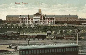 Historical Rail Transport Imprime: General view of Exeter Prison, Devon