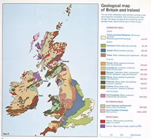 Mapa geológico de Gran Bretaña e Irlanda