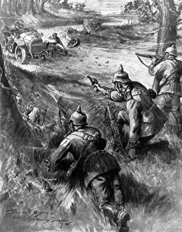 WWI History Images Imprime: A German trap