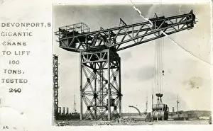 Devon England Landmarks Imprime: Gigantic Crane, Devonport, Devon