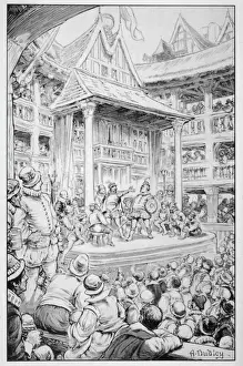 Globe Theatre London Imprime: Globe Performance