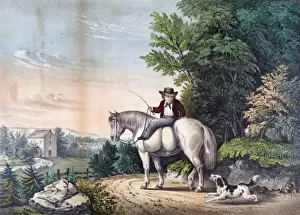 American Countryside Landscape Imprime: Going to the Mill