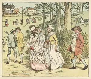 Maypole Dancing Imprime: Going to the Maypole