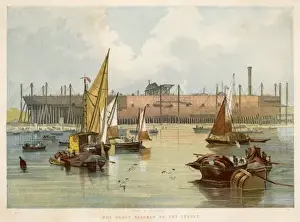 Isambard Kingdom Brunel Designs Imprime: Great Eastern Construct