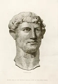 Ancient Roman Busts For Sale Imprime: Hadrianus (Bust)