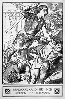 Hereward The Wake Imprime: Hereward Attacks Normans