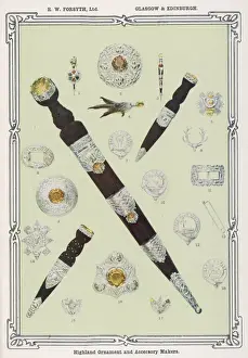 Scottish Cultural Heritage Imprime: Highland Dirk Etc C1902