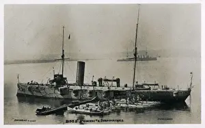 Royal Navy Submarine Fleet Imprime: HMS Forth in Devonport with submarines
