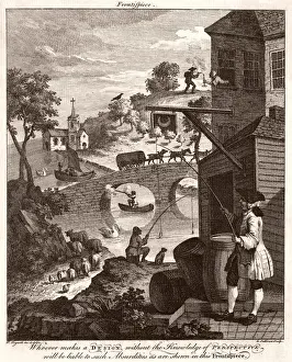 Impresiones de Un ejercicio de perspectiva falsa; Fecha: principios del siglo XIX H Imprime: Hogarth / Perspectiva Falsa