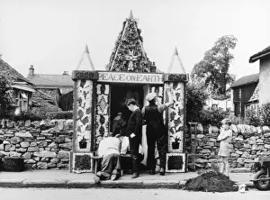 Derbyshire England Landmarks Imprime: Hope Well Dressing
