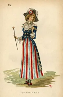 French Historical Dress Imprime: An Incroyable