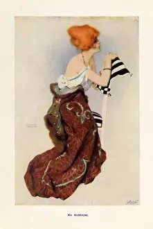 Elegantly Dressed Woman Portrait Imprime: (insert)