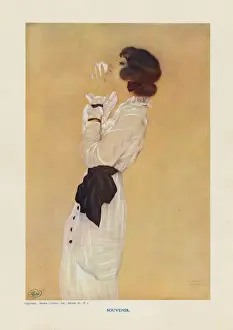 Contemplative Woman Image Imprime: (insert)