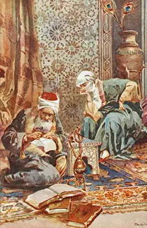 Ottoman Empire History Imprime: Interior of the Harem with a scribe