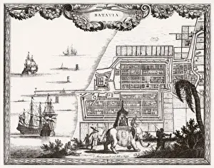Impresión enmarcada : Java / Djakarta C 17 000
