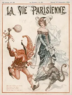 Historical Figures Portraits Imprime: Jester and Lady