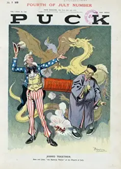 Puck Magazine Illustrations Online Imprime: Joined together