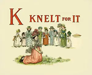 Kate Greenaway Prints Online Imprime: K Knelt for it