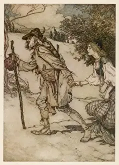 Classic Fairy Tale Artwork Imprime: King Thrushbeard
