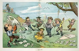 Puck Magazine Illustrations Imprime: Kite time