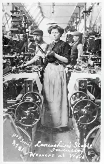 Inglaterra Imprime: Tejedor de Lancashire/1880s