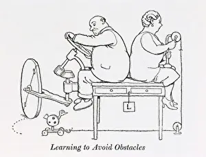 William Heath Robinson Illustrations Imprime: Learning to avoid obstacles / W H Robinson