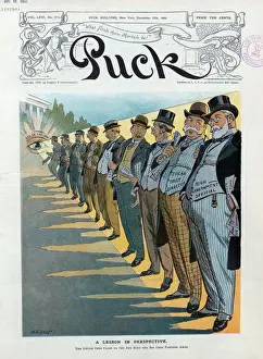 Early 20th Century Cartoons Imprime: A lesson in perspective