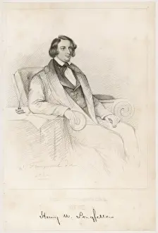 Classic American Literature Imprime: Longfellow (Middleaged)