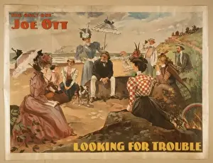 Antique Advertising Imprime: Looking for trouble