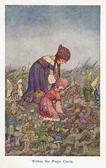 Folklore Inspired Artwork Imprime: Within the Magic Circle