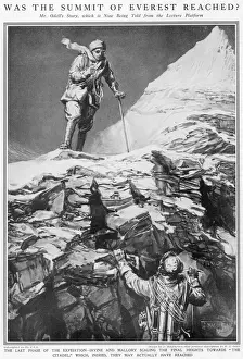 Mallory e Irwin en el segundo paso de Everest, 1924