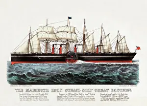 Isambard Kingdom Brunel Imprime: El barco de hierro gigante vapor, El Gran Esteño del Mamonio