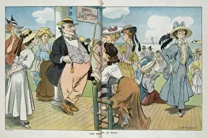 Puck Magazine Cartoons Online Imprime: The only man in sight