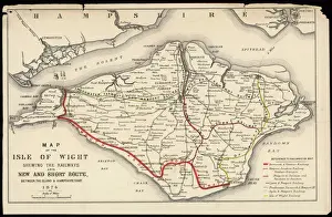 Hampshire Imprime: Carta del Isla de Wight