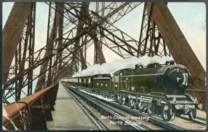 Vintage Train Photography Imprime: N Express on Forth Brg