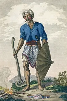 Indonesian Farmer Imprime: Native Indonesian farmer from Java