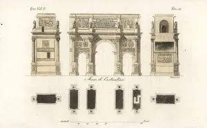 Planeo y alturas del Arco de Constantinopla, Roma
