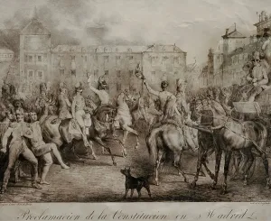 Declaración de la Constitución en Madrid, 1820