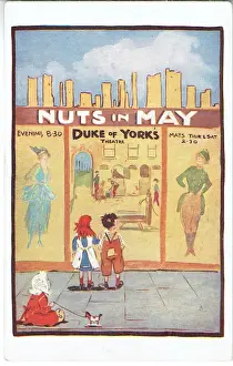 Theatrical Promotional Postcards Imprime: Nuts in May adapted by E Lawrence Prentice
