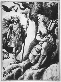 Mitología Nórdica Imprime: Odiño Busca Sabiduría