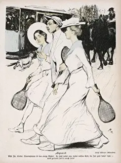 German Tennis Players Imprime: Off to the Courts
