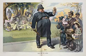 Early 20th Century Cartoons Online Imprime: Keep off the grass