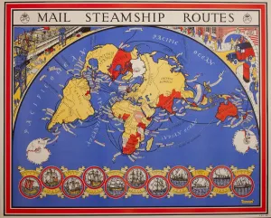 Antique World Map Imprime: (insert)