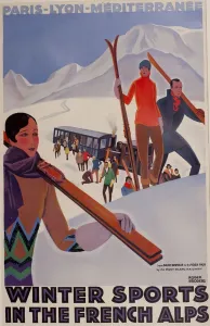 French Alps Winter Sports Imprime: (insert)