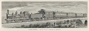 Impresiones de El Expreso del Oriente - los campesinos detienen su mirada para ver pasar el expreso Imágenes Relacionadas Imprime: Tren Orient Express en un entorno rural
